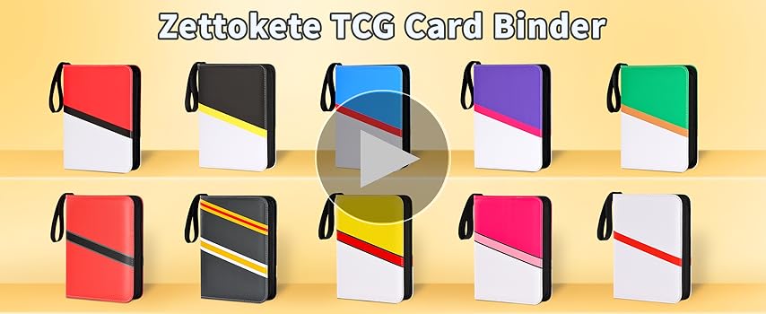 Amazon.com: Zettokete Trading Card Binder 4 Pocket with 50
